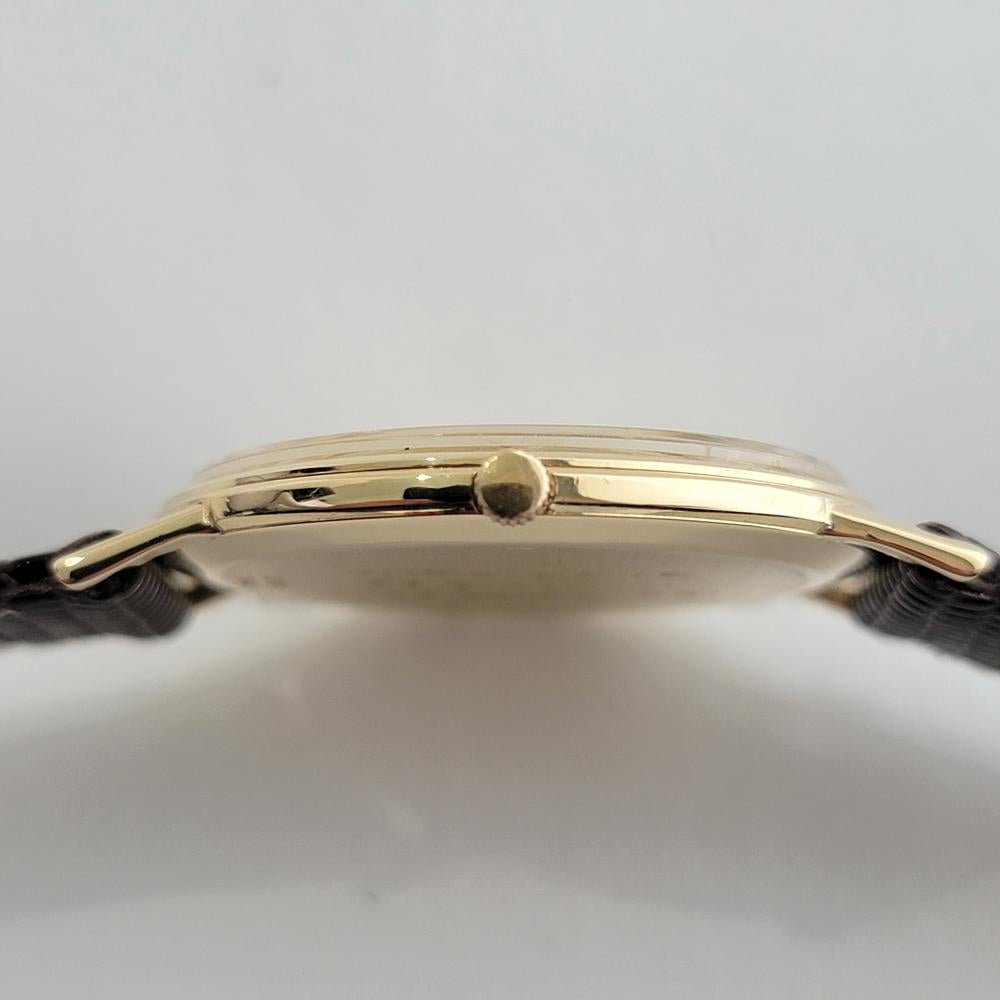 Mens Tiffany & Co 18k Solid Gold 34mm Automatic Slim Dress Watch 1960s RA514 5