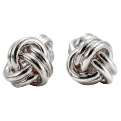 Boutons de manchette Tiffany & Co. en argent 925 à double nœud pour hommes