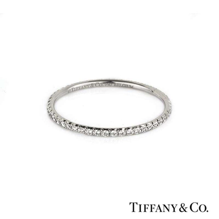 Men's Tiffany and Co. Metro Diamond Set Eternity Band Ring For Sale at ...