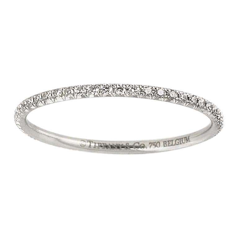 Men's Tiffany and Co. Metro Diamond Set Eternity Wedding Band Ring at ...