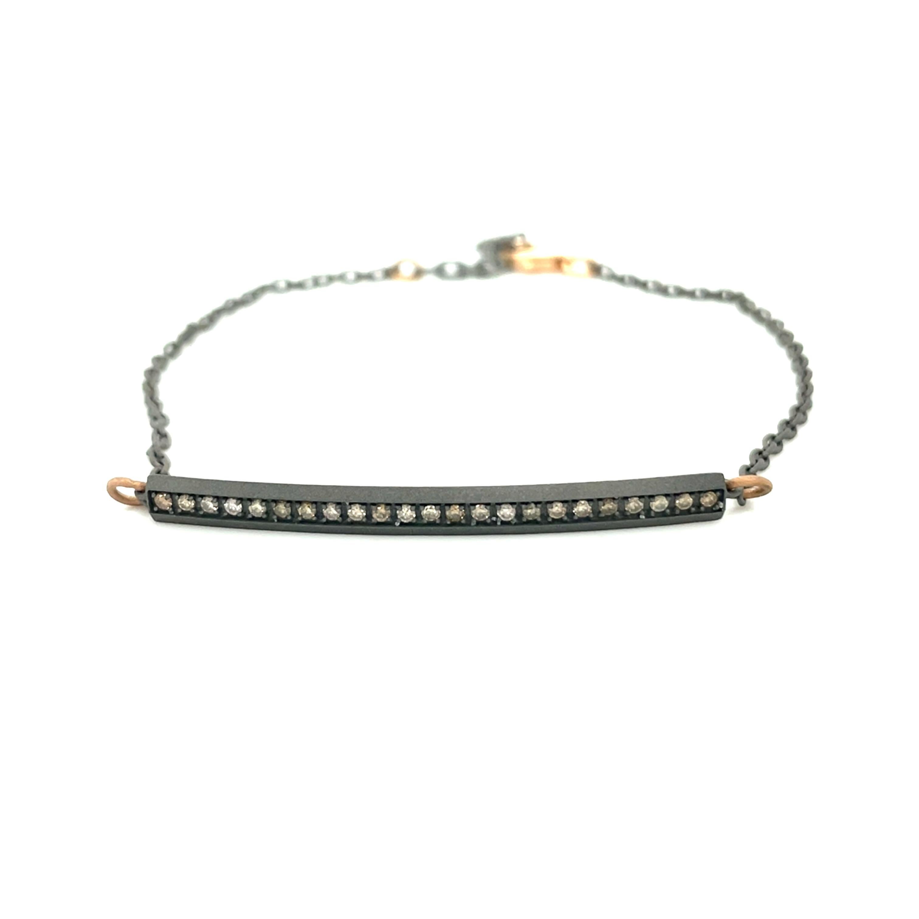 Sport Titan-Armband aus 18 Karat Roségold mit runden braunen Diamanten (Zeitgenössisch) im Angebot
