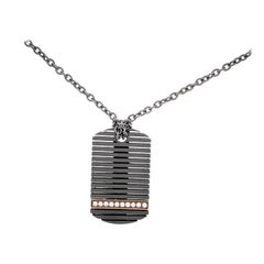 Men's Titanium Black Diamond Pendant