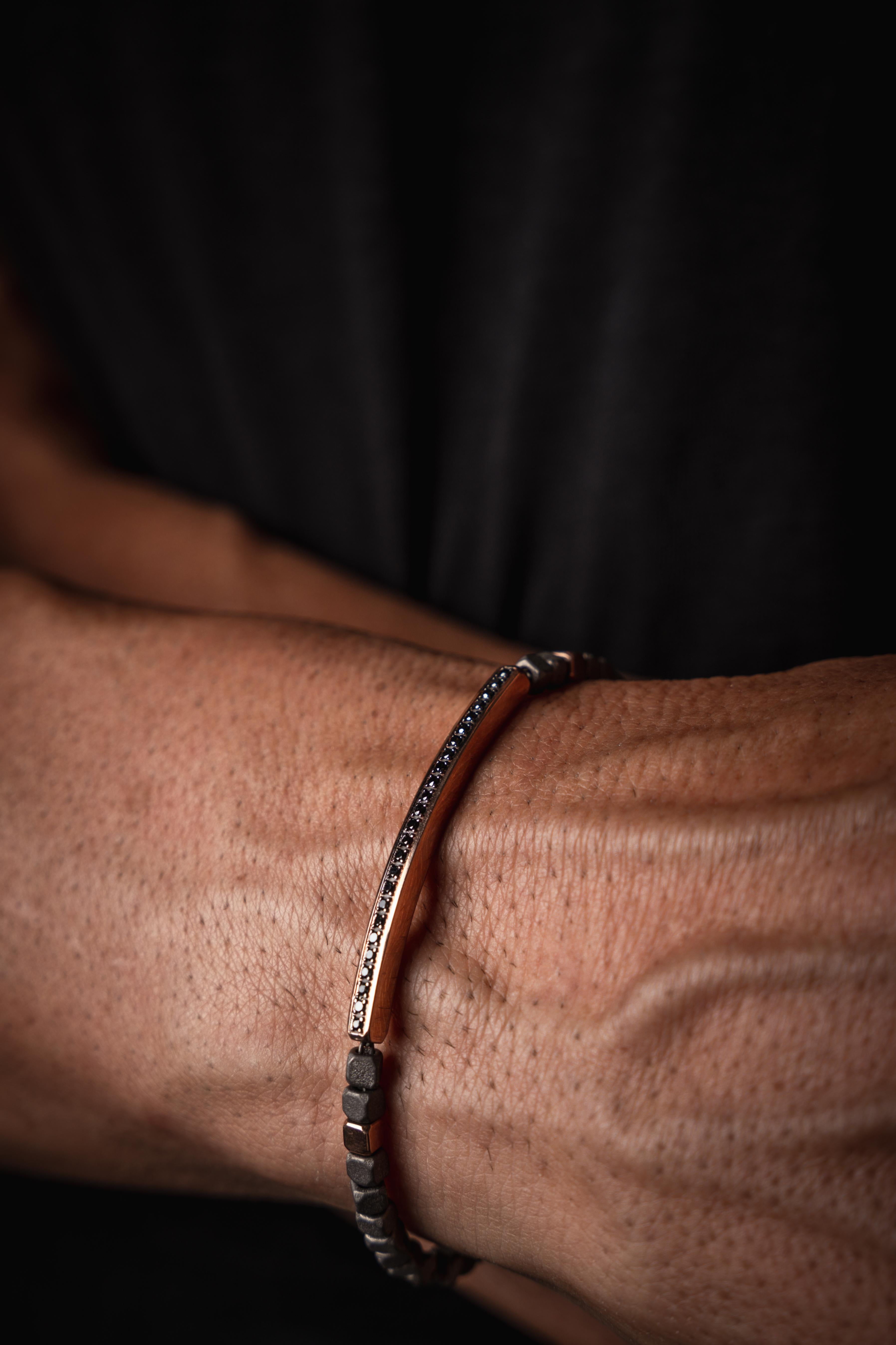 black titanium bracelet men's