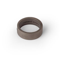 Men's Titanium Flat Band Solitaire with 10-Point Black Diamond