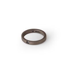 Men's Titanium Solitaire with 10-Point Black Diamond