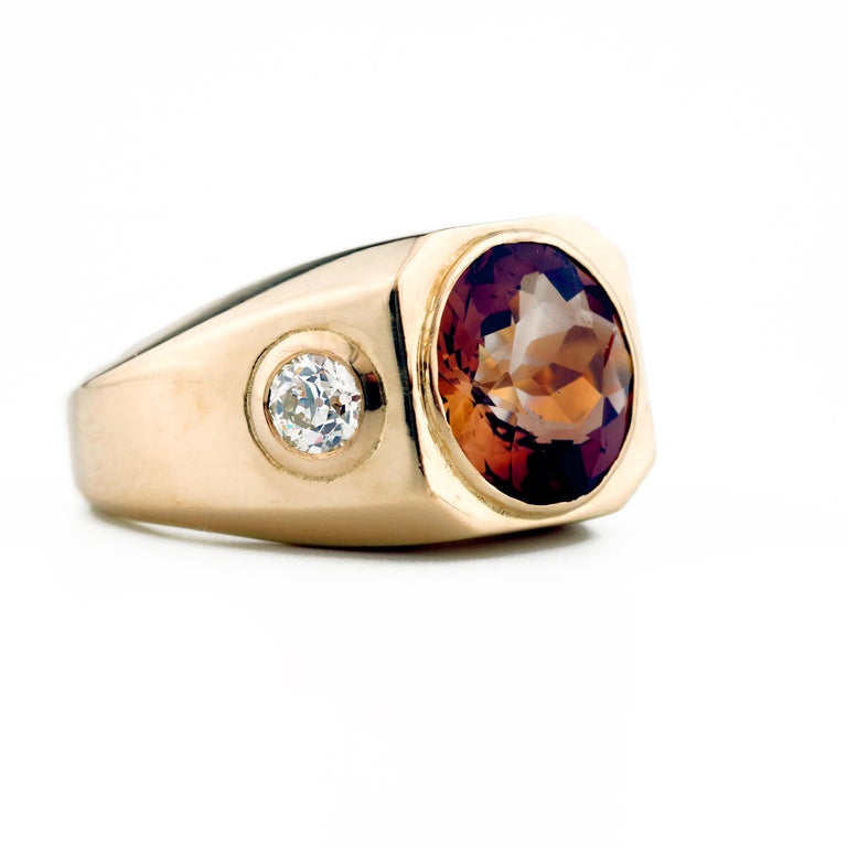 Men's Precious Topaz Ring in Whiskey is Ruggedly Handsome at 1stDibs