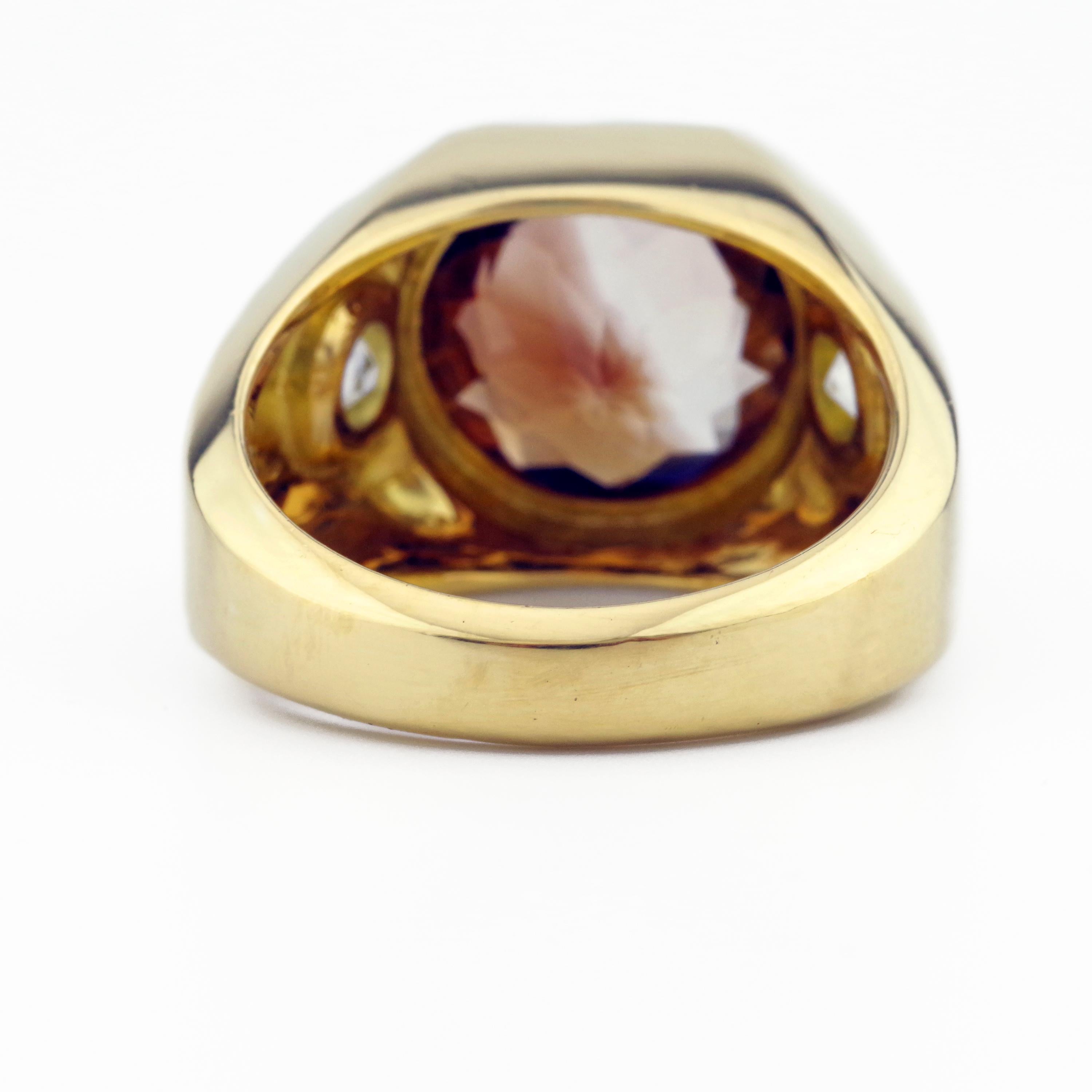 Men's Precious Topaz Ring in Whiskey is Ruggedly Handsome 2