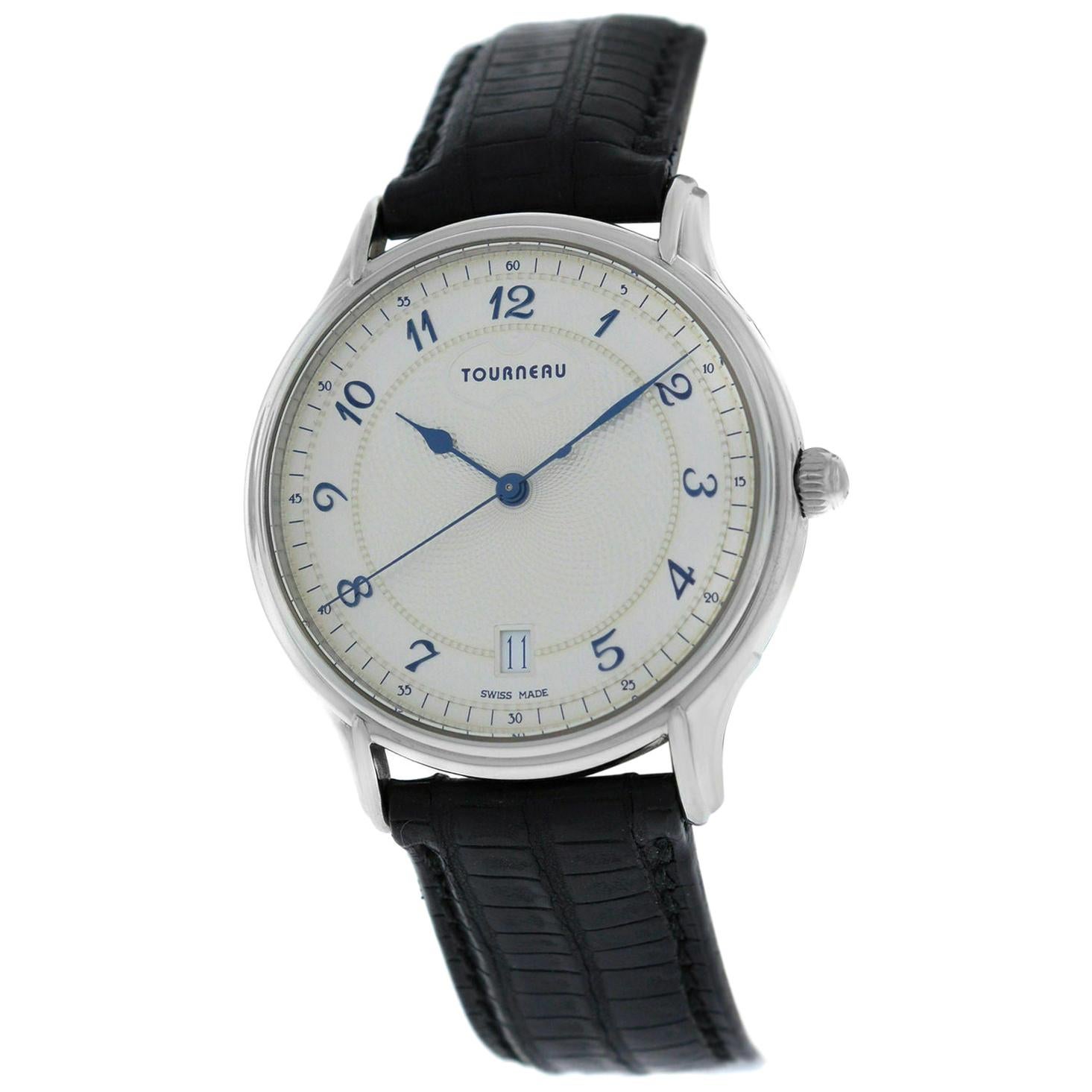 Men's Tourneau Classic 30020A Steel Automatic Date Watch For Sale