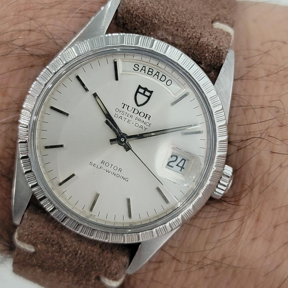 Mens Tudor Oyster Prince Ref 94510 Date Day 36mm Automatic 1980s Swiss RA251 For Sale 6