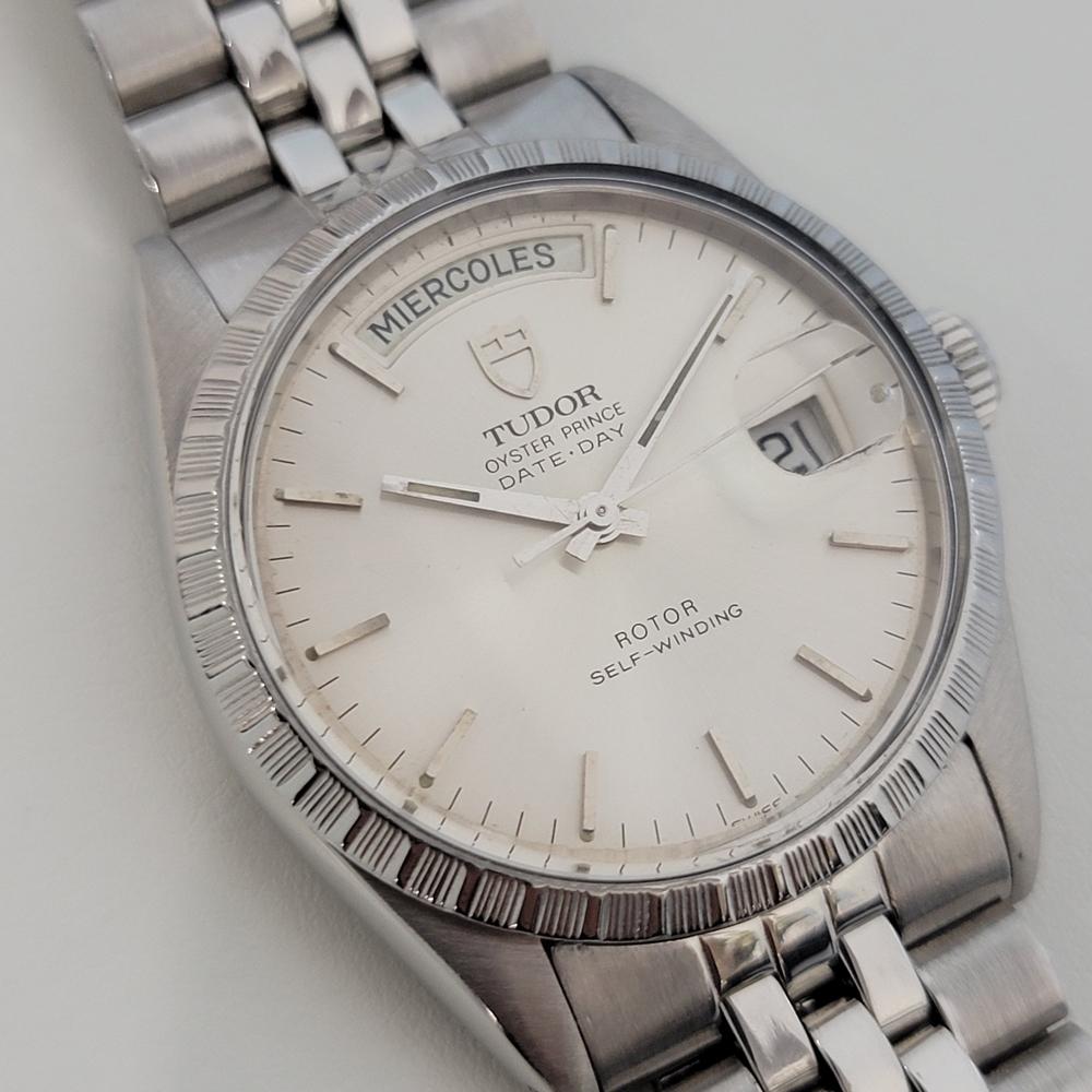 Herren Tudor Oyster Prince Ref 94510 Datumstag 36mm Automatik 1980er Jahre Schweizer RA251S im Zustand „Hervorragend“ in Beverly Hills, CA
