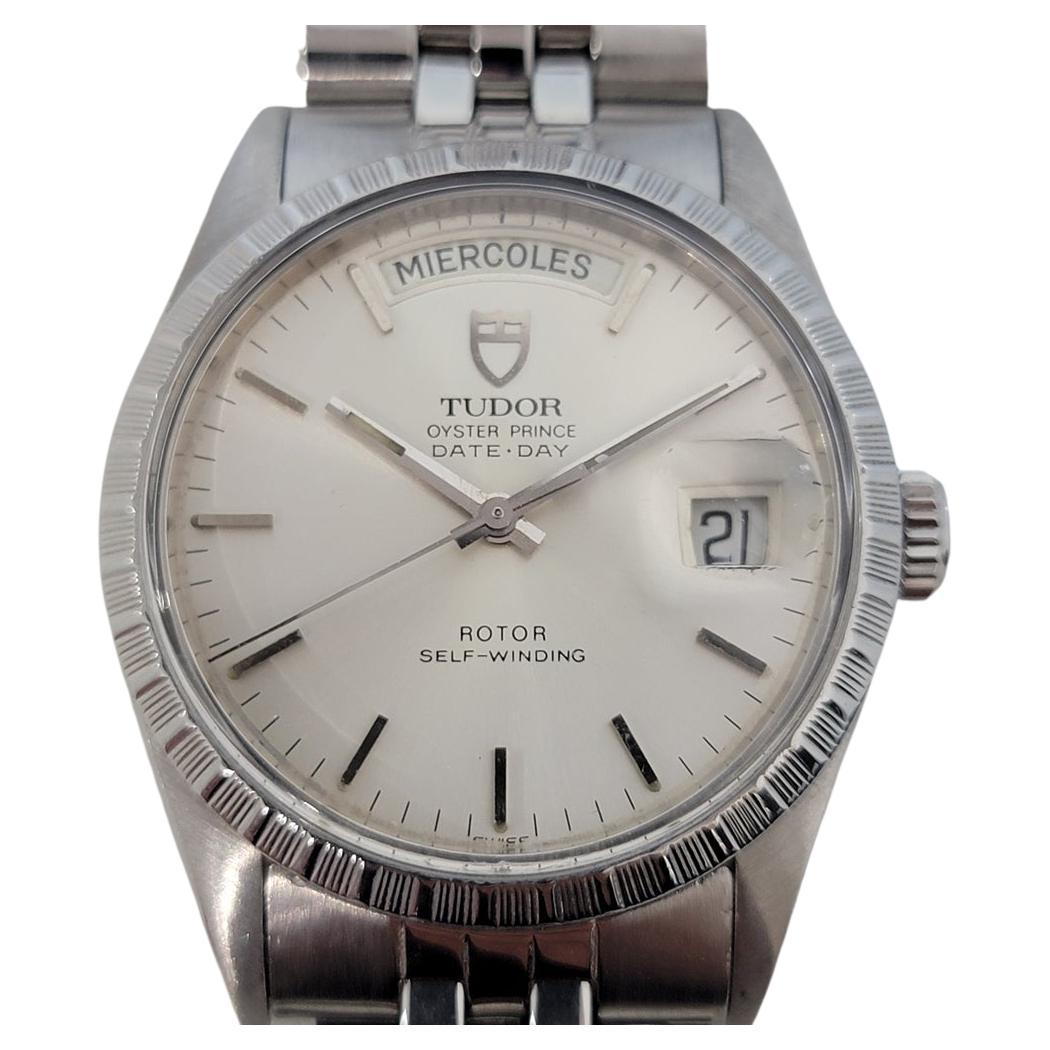 Mens Tudor Oyster Prince Ref 94510 Date Day 36mm Automatic 1980s Swiss RA251S For Sale