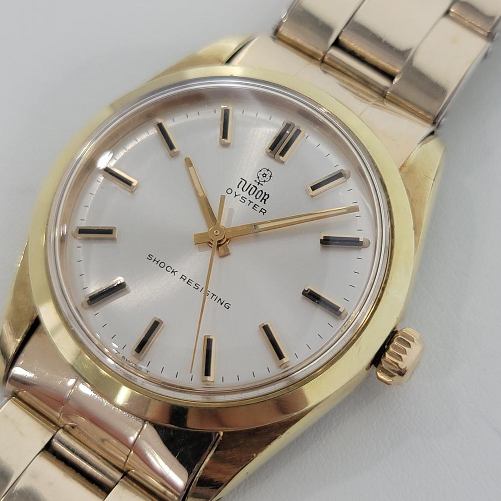 Herren Tudor Oyster Ref 7991/1 Gold-gefasster Handaufzug 1970er Jahre Vintage RA201 1