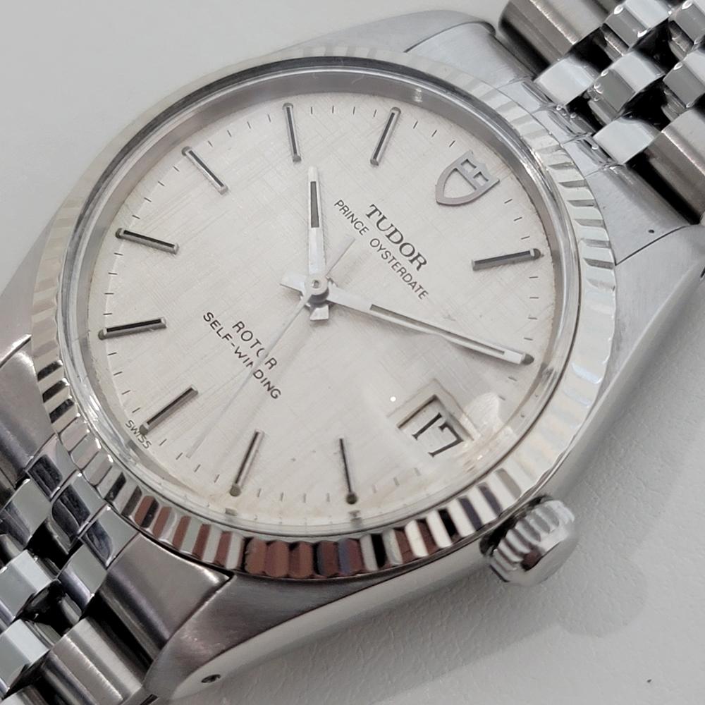 Men's Mens Tudor Prince Oysterdate 74000 35mm Automatic Linen Dial 1980s Swiss RA454