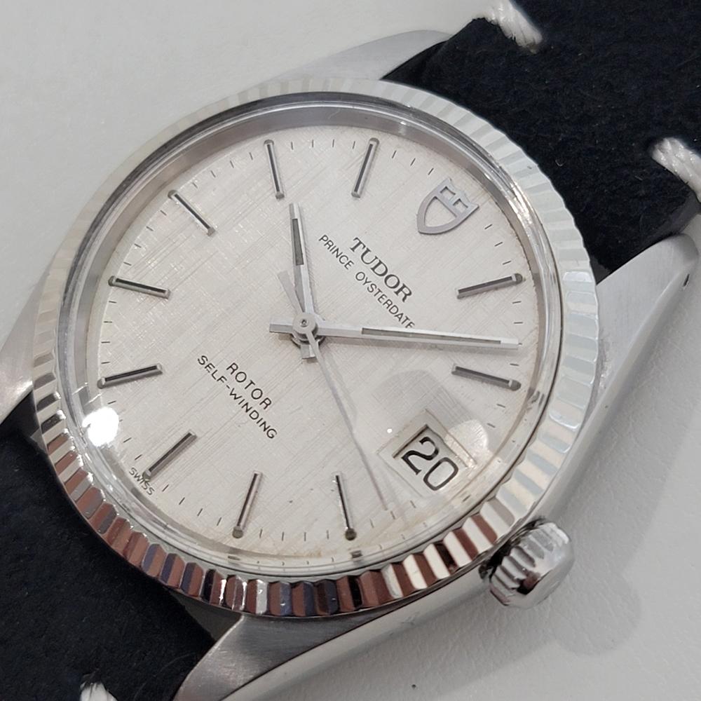 Men's Mens Tudor Prince Oysterdate 74000 35mm Automatic Linen Dial 1980s Swiss RA454B