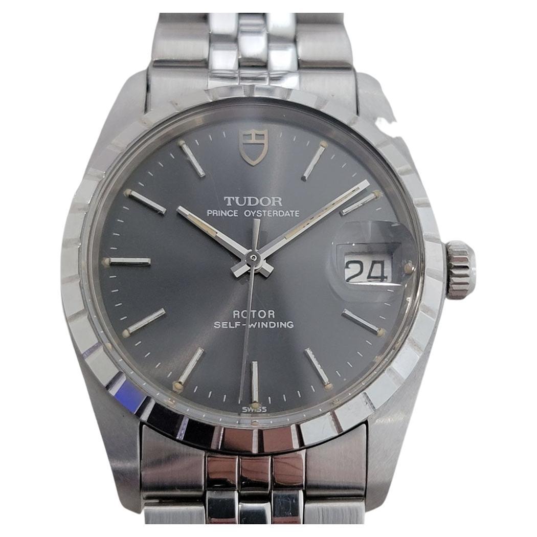 Tudor Prince Oysterdate 75000 35 mm automatique avec papier des années 1980 RA353 pour hommes en vente