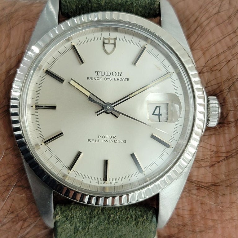 Mens Tudor Prince Oysterdate Ref 7025 18k Gold SS Automatic 1970s RJC117 For Sale 8
