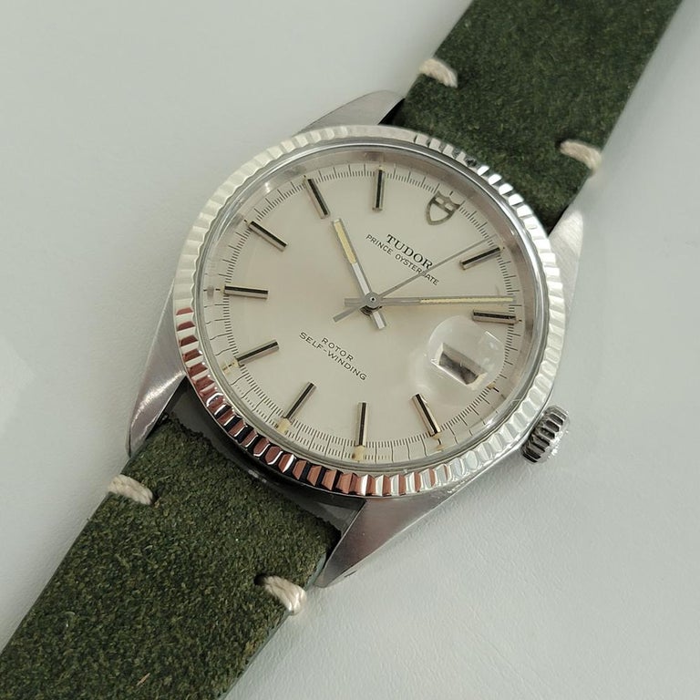 Mens Tudor Prince Oysterdate Ref 7025 18k Gold SS Automatic 1970s RJC117 For Sale 1