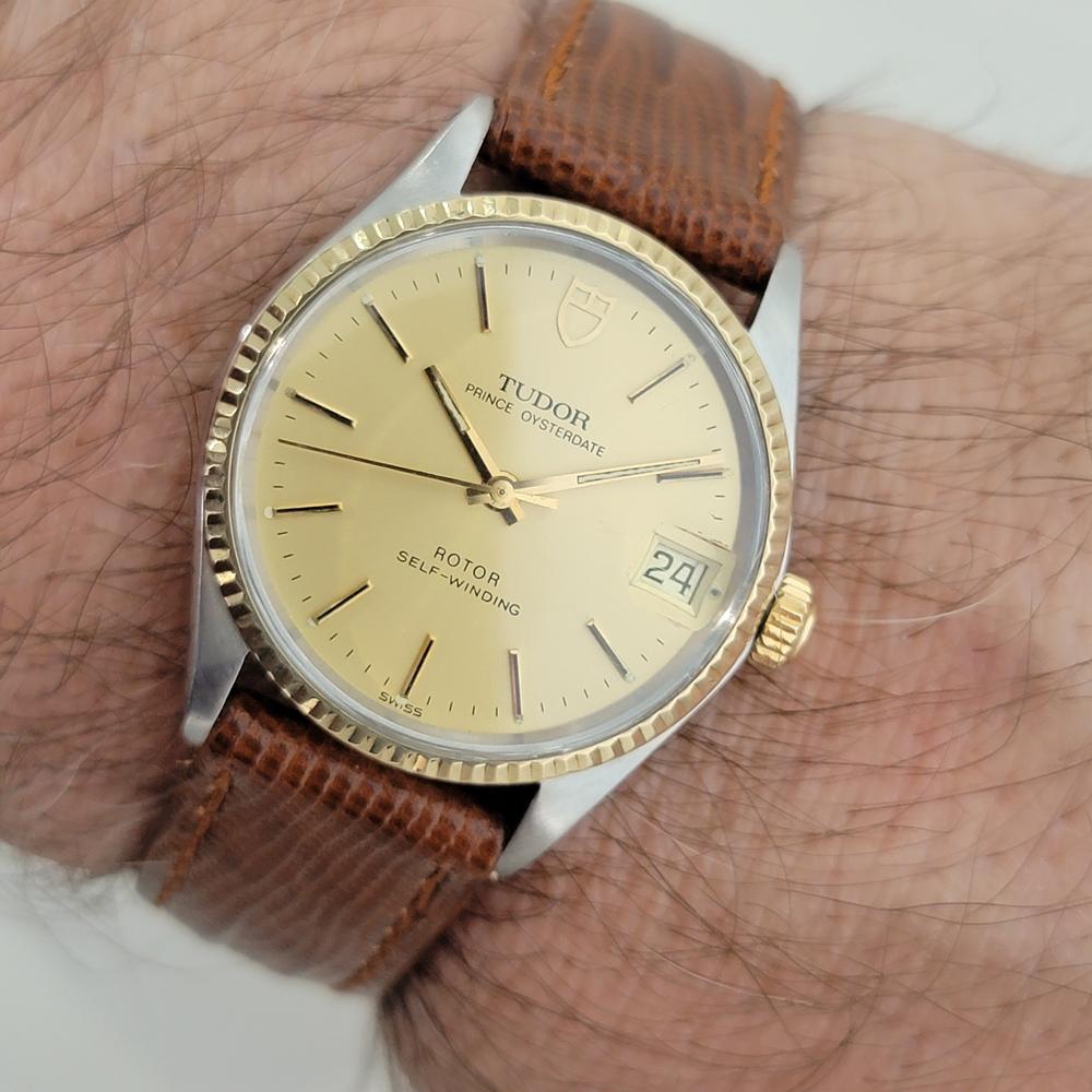 Mens Tudor Prince Oysterdate Ref 75403 14k SS Automatic 1980s Swiss RA309 For Sale 6