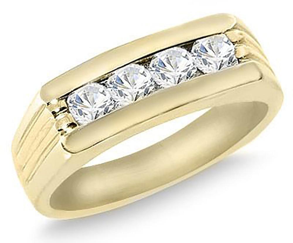 For Sale:  Men's Two Tone Diamond Ring 0.45 Ct. Tw 3