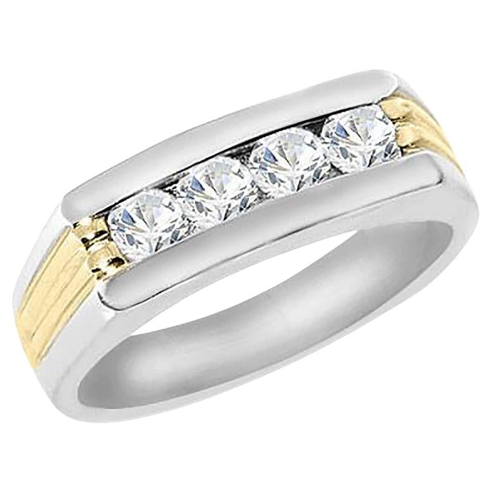 For Sale:  Men's Two Tone Diamond Ring 0.45 Ct. Tw