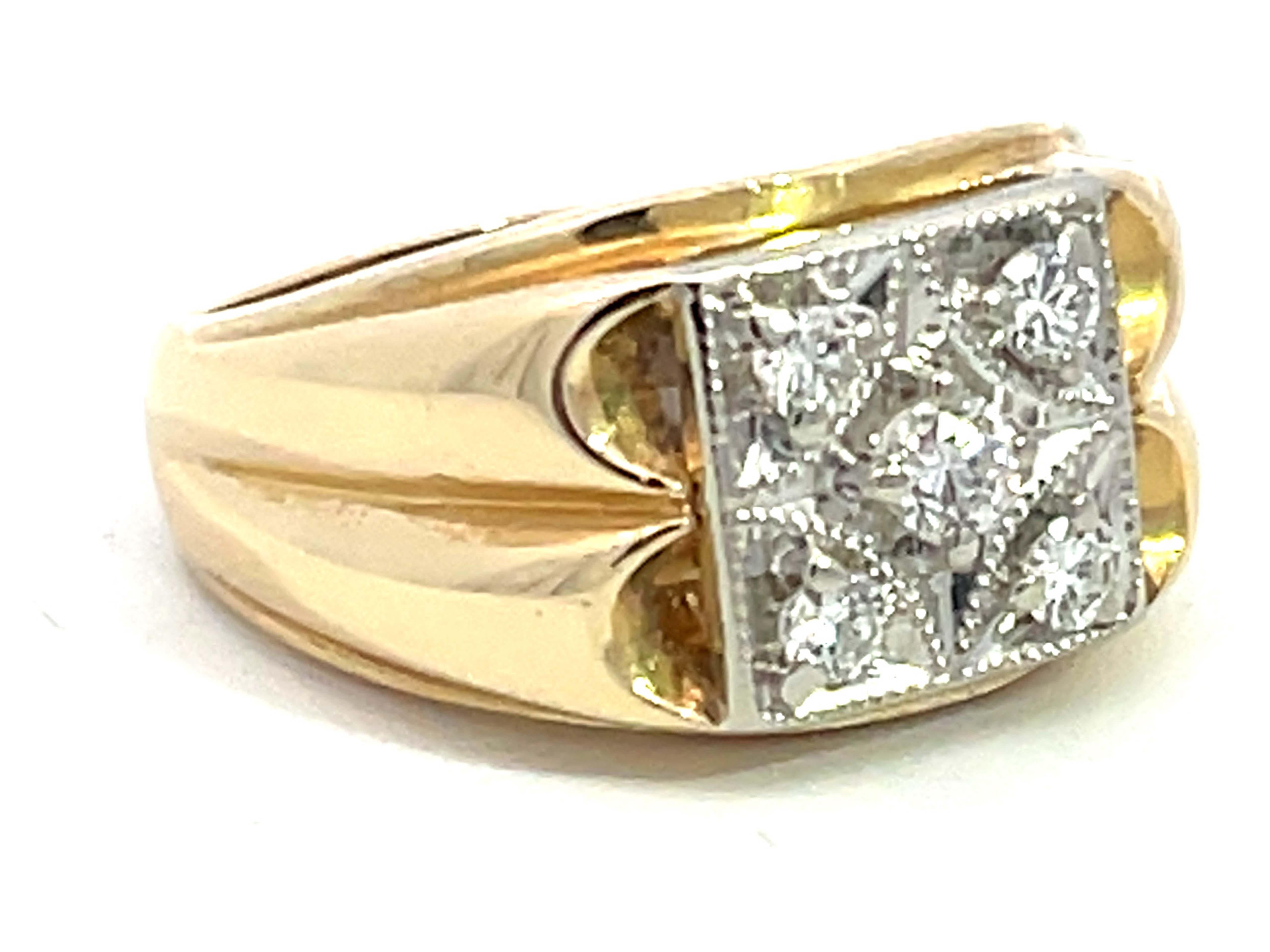 mens cluster diamond ring