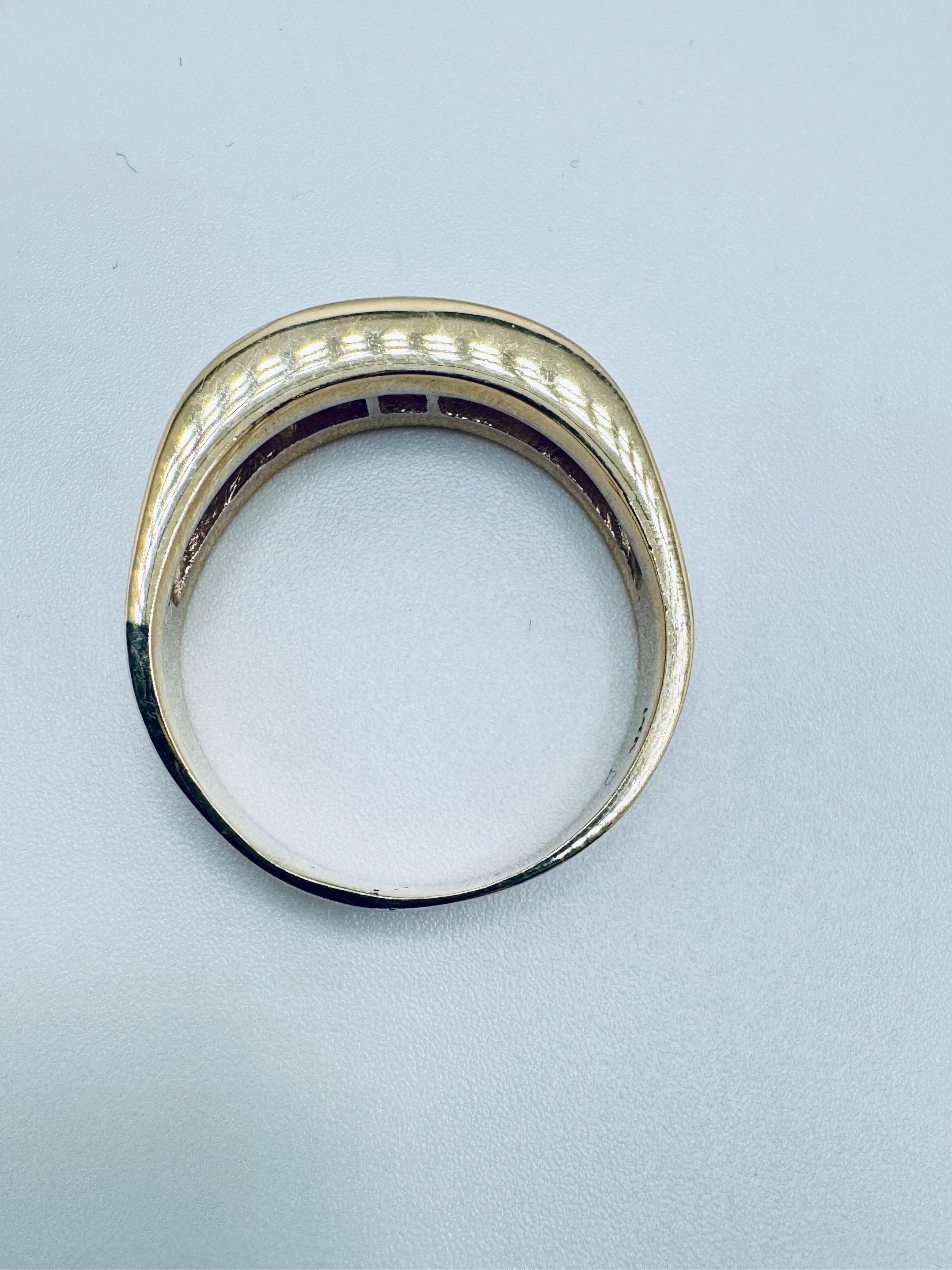 De los hombres Men’s Two-Toned Channel Set Diamond Wedding Band en venta