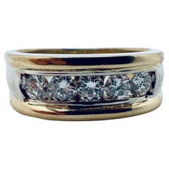 Men’s Two-Toned Channel Set Diamond Wedding Band
