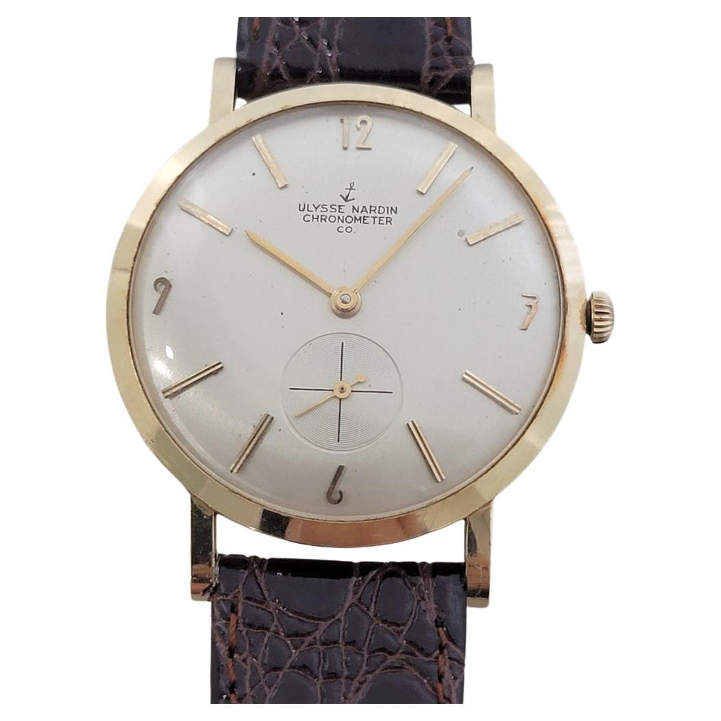 Chronomètre Ulysse Nardin 14k Gold Manual Wind 1960s Vintage Swiss RA497