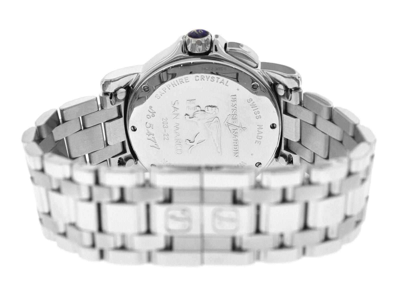  Men's Ulysse Nardin San Marco 203-22 GMT +/- Automatic Date Watch For Sale 3