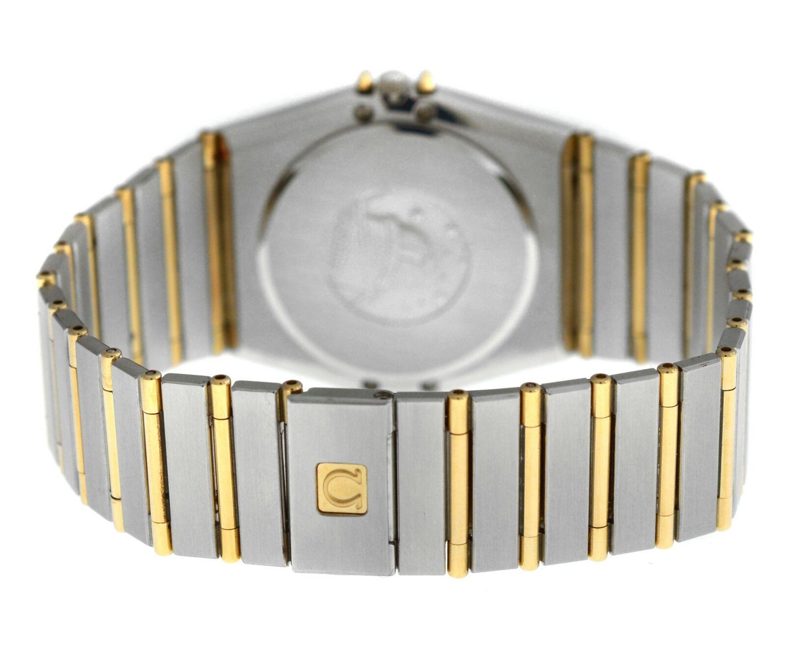 Men's Unisex Omega Constellation 3961069 Day Date Full Bar Gold Watch 1
