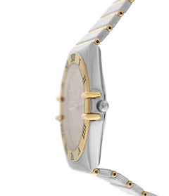 Men's Unisex Omega Constellation Manhattan Full Bar Gold Watch