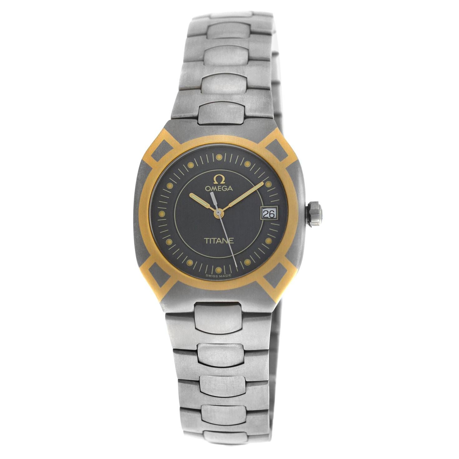Men's Unisex Omega Seamaster Polaris 3961121 Titane Quartz Watch For Sale