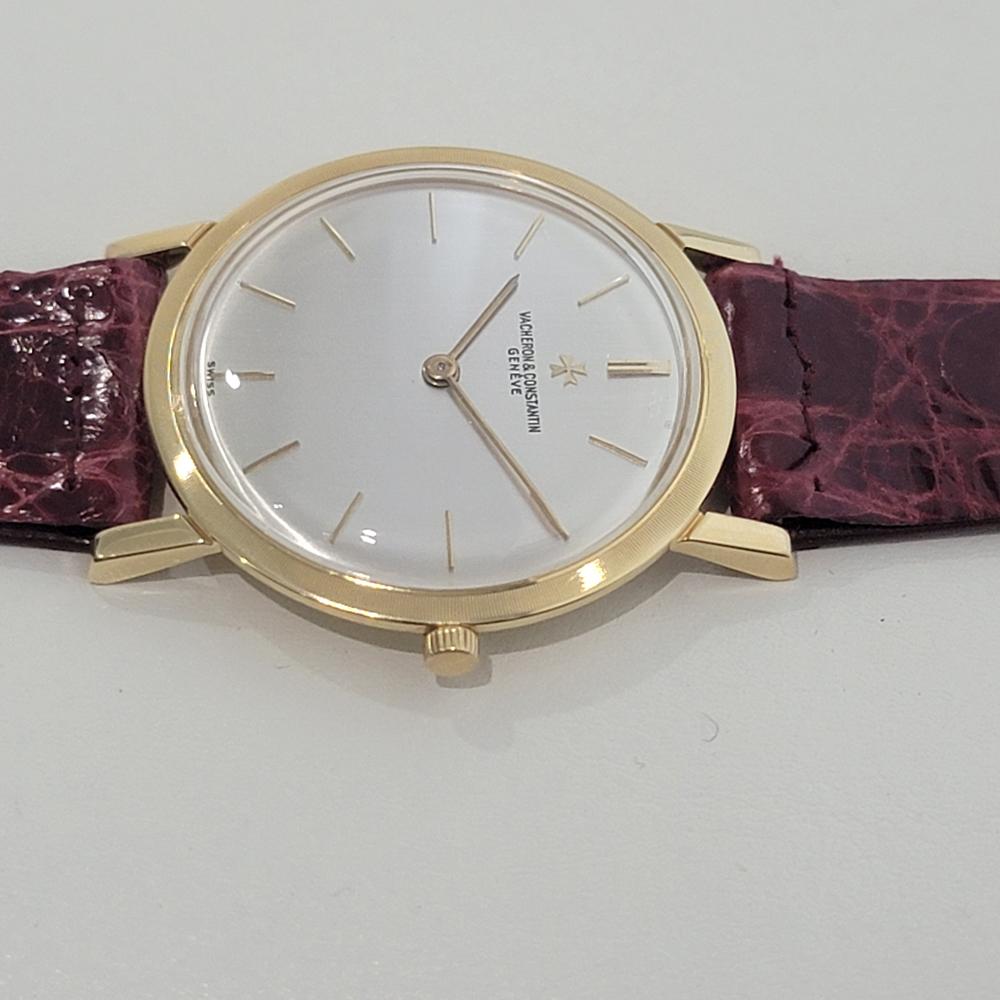 Mens Vacheron Constantin 6351 Geneve 18k Gold 33mm Ultra Thin Manual 1970s RA472 1