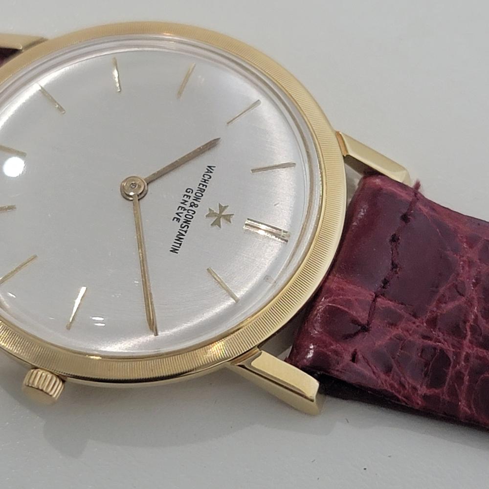 Mens Vacheron Constantin 6351 Geneve 18k Gold 33mm Ultra Thin Manual 1970s RA472 2