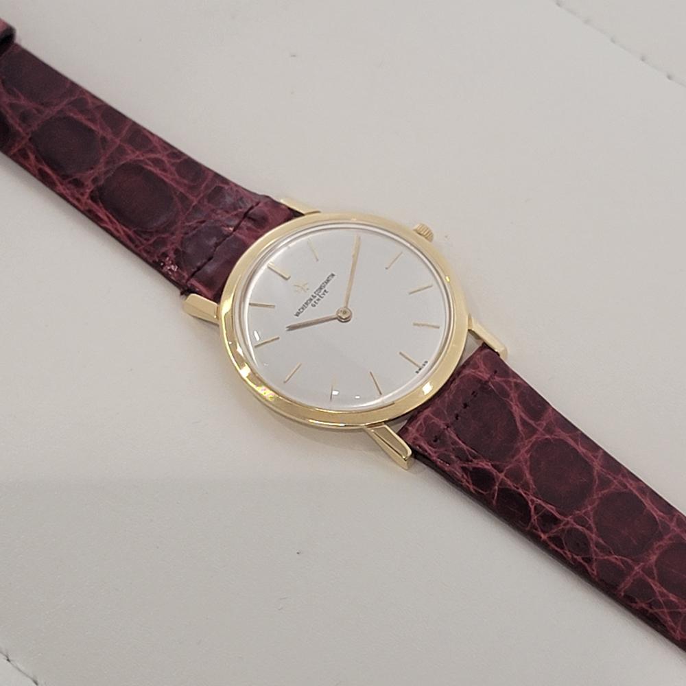 Mens Vacheron Constantin 6351 Geneve 18k Gold 33mm Ultra Thin Manual 1970s RA472 3