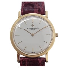 Mens Vacheron Constantin 6351 Geneve 18k Gold 33mm Ultra Thin Manual 1970s RA472