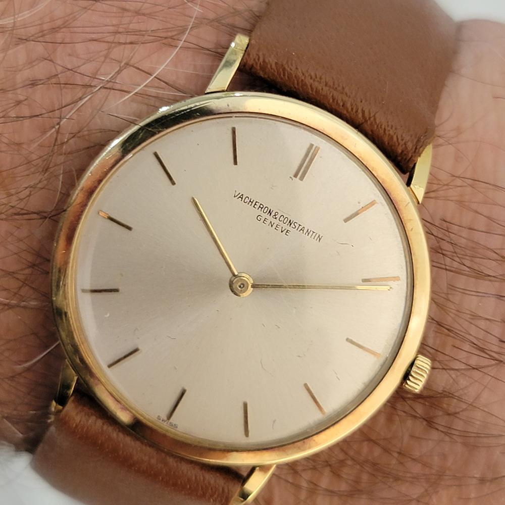 Mens Vacheron Constantin Calatrava 18k Gold 33mm Ultra Thin Manual 1970s RA430 9