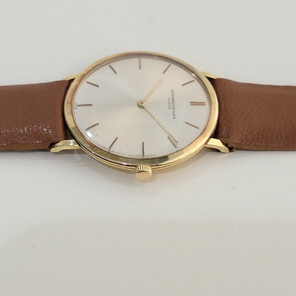 Mens Vacheron Constantin Calatrava 18k Gold 33mm Ultra Thin Manual 1970s RA430 1
