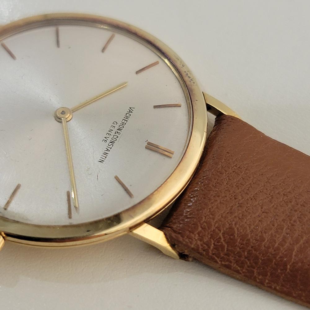 Mens Vacheron Constantin Calatrava 18k Gold 33mm Ultra Thin Manual 1970s RA430 2