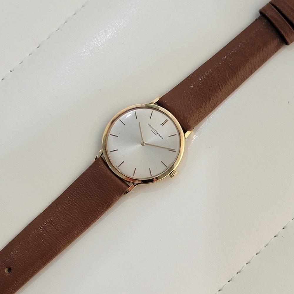Mens Vacheron Constantin Calatrava 18k Gold 33mm Ultra Thin Manual 1970s RA430 3
