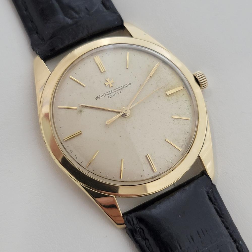 Herren Vacheron Constantin Geneve 6361 18k Gold Manual Wind 1950er Jahre Schweizer RA367 im Zustand „Hervorragend“ in Beverly Hills, CA