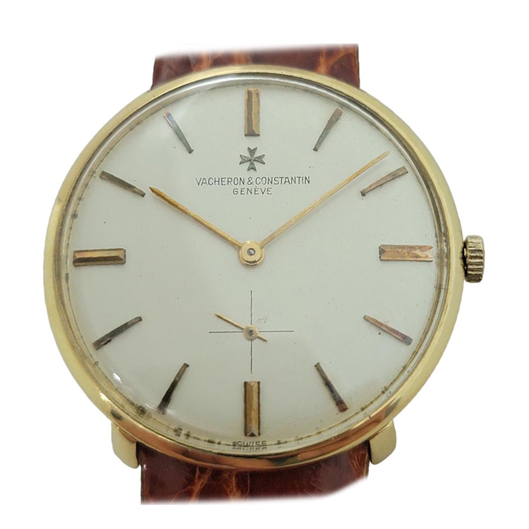 Herren Vacheron Constantin Ref 6317 18k Gold Handaufzug 1970er Jahre Schweizer RA215