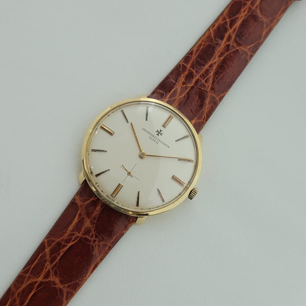 Mens Vacheron Constantin Ref 6317 18k Gold Manual Wind 1970s Swiss RA215 In Excellent Condition In Beverly Hills, CA