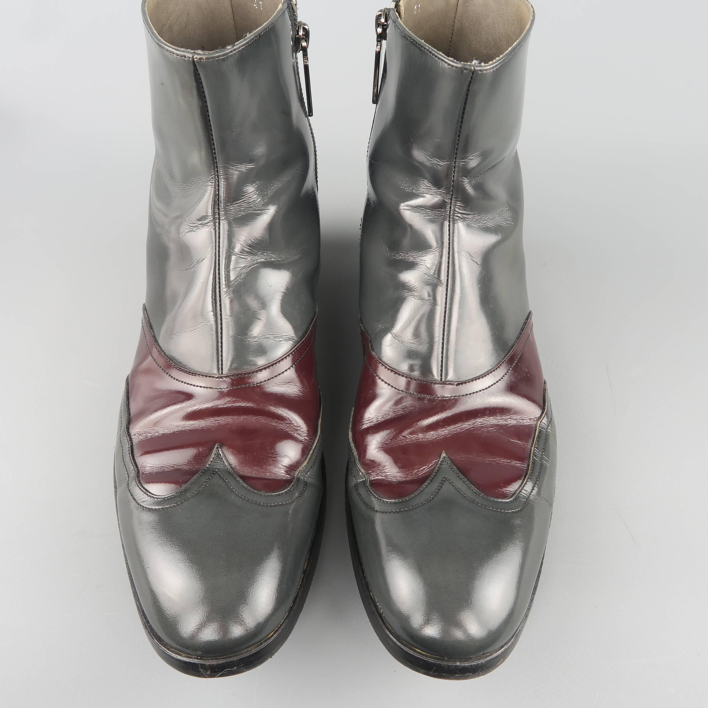 mens patent leather boots