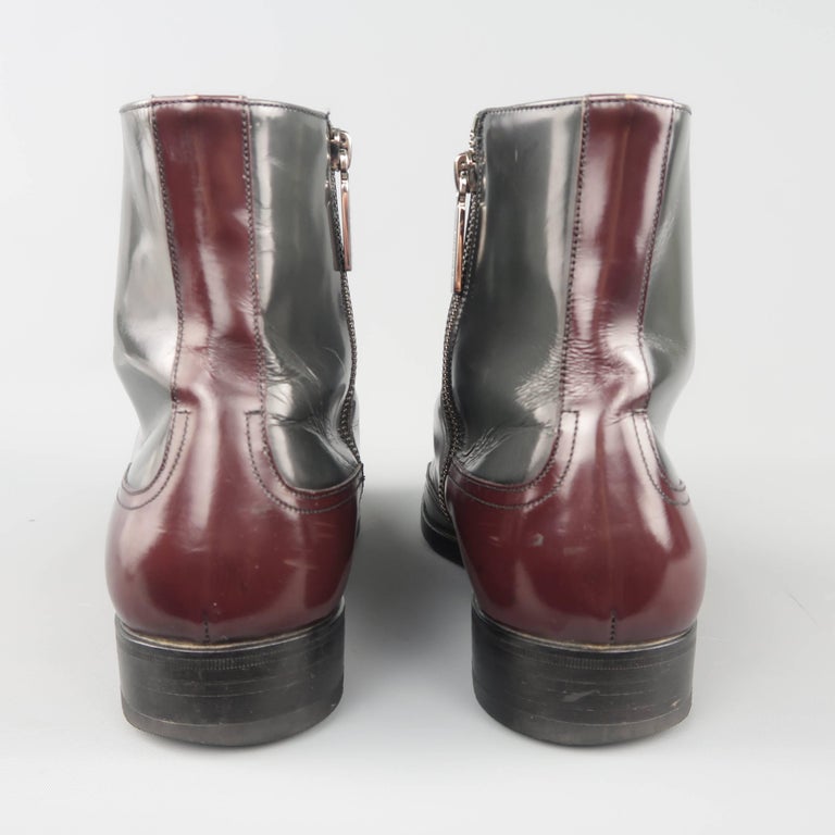 atelier versace patent leather gogo boots