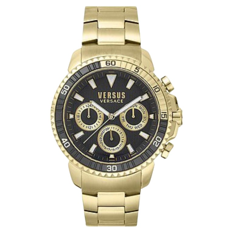 Mens Versace Watch Yellow Gold For Sale at 1stDibs