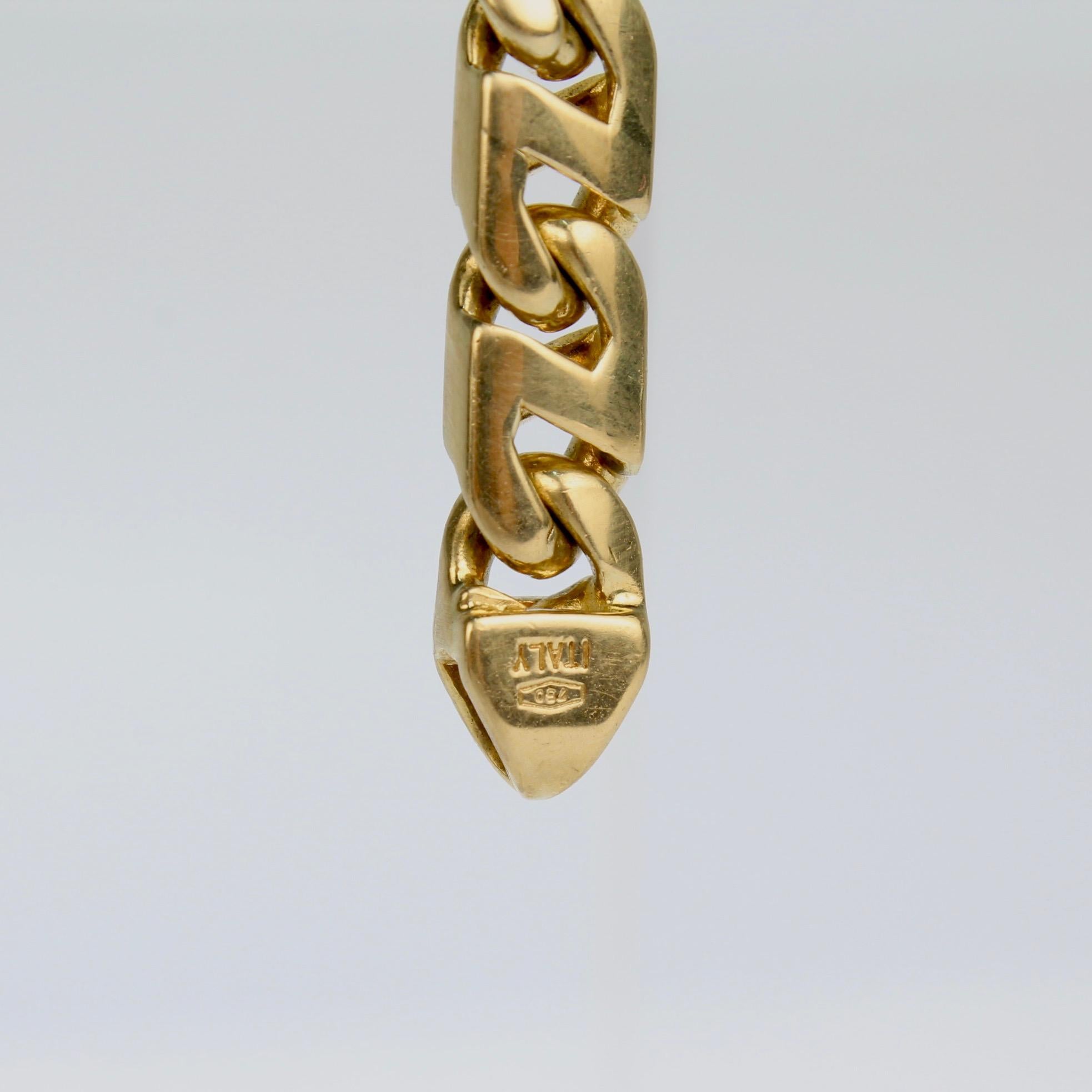Men's Vintage 18 Karat Gold Tiffany & Co. Heavy Chain Link Bracelet 1