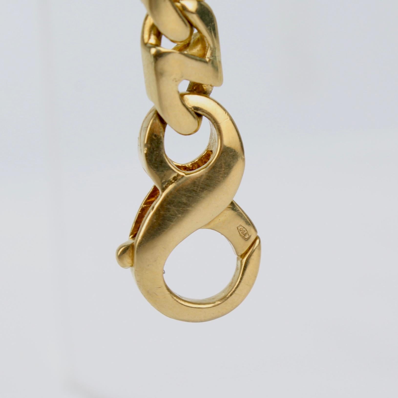Men's Vintage 18 Karat Gold Tiffany & Co. Heavy Chain Link Bracelet 2