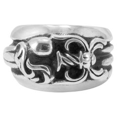 Men’s Vintage 1995 Chrome Hearts Dagger Heart 925 Sterling Silver Band Ring