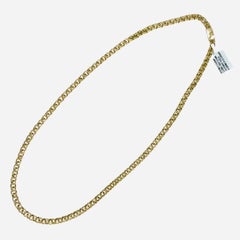 Men's Vintage Double Cuban Curb Link Chain 14 Karat